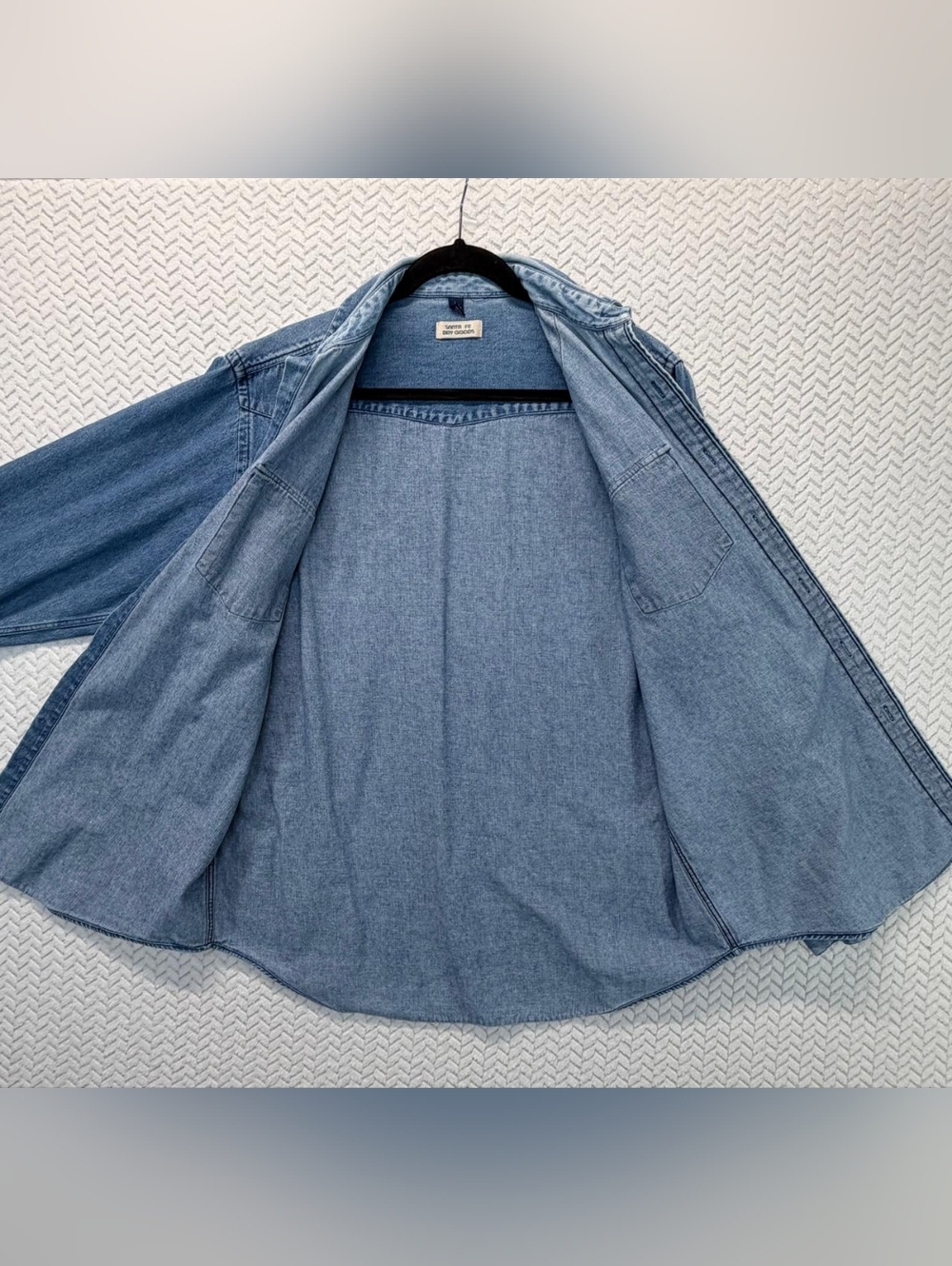 RARE Santa Fe Dry Goods Women Denim Western Shirt sz Large Made In HONG KONG EUC - Picture 4 of 14